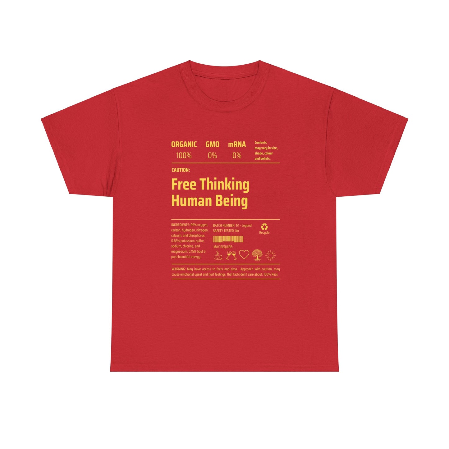 Free Thinking Human Being Unisex Cotton Tee USA