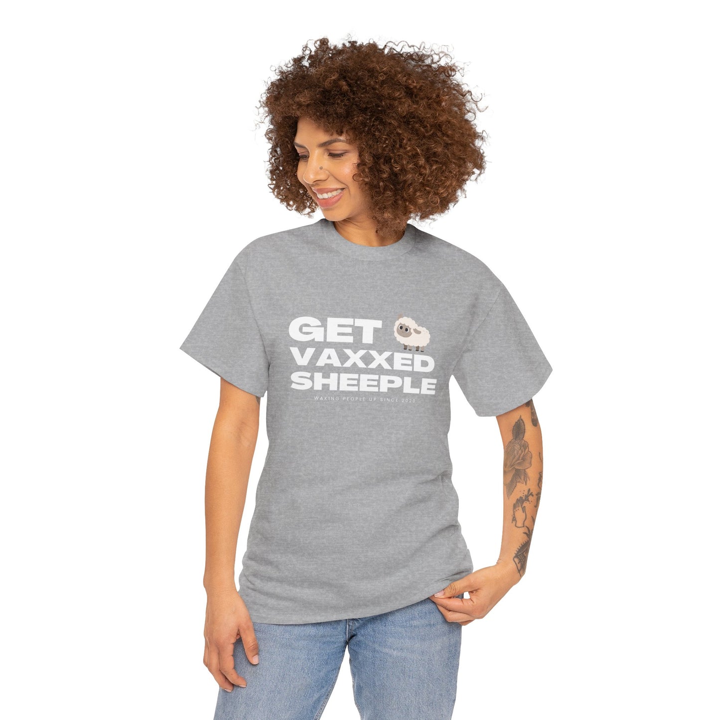 Get Vaxxed Sheeple Unisex Cotton Tee USA