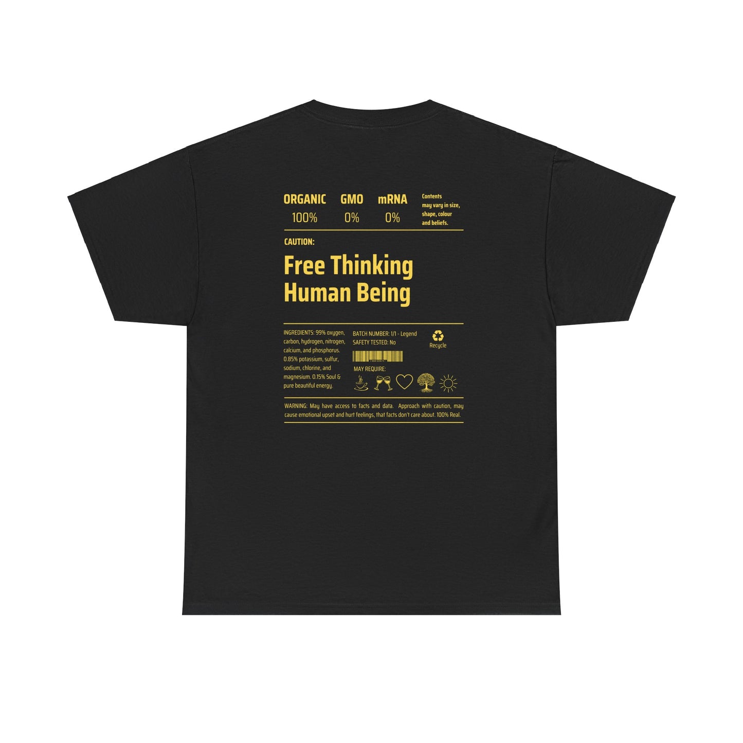 Free Thinking Human Being Club Unisex Cotton Tee USA