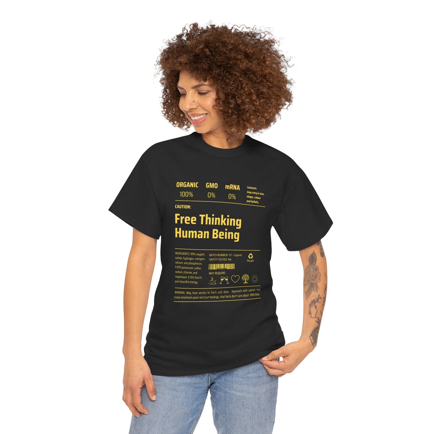 Free Thinking Human Being Unisex Cotton Tee USA