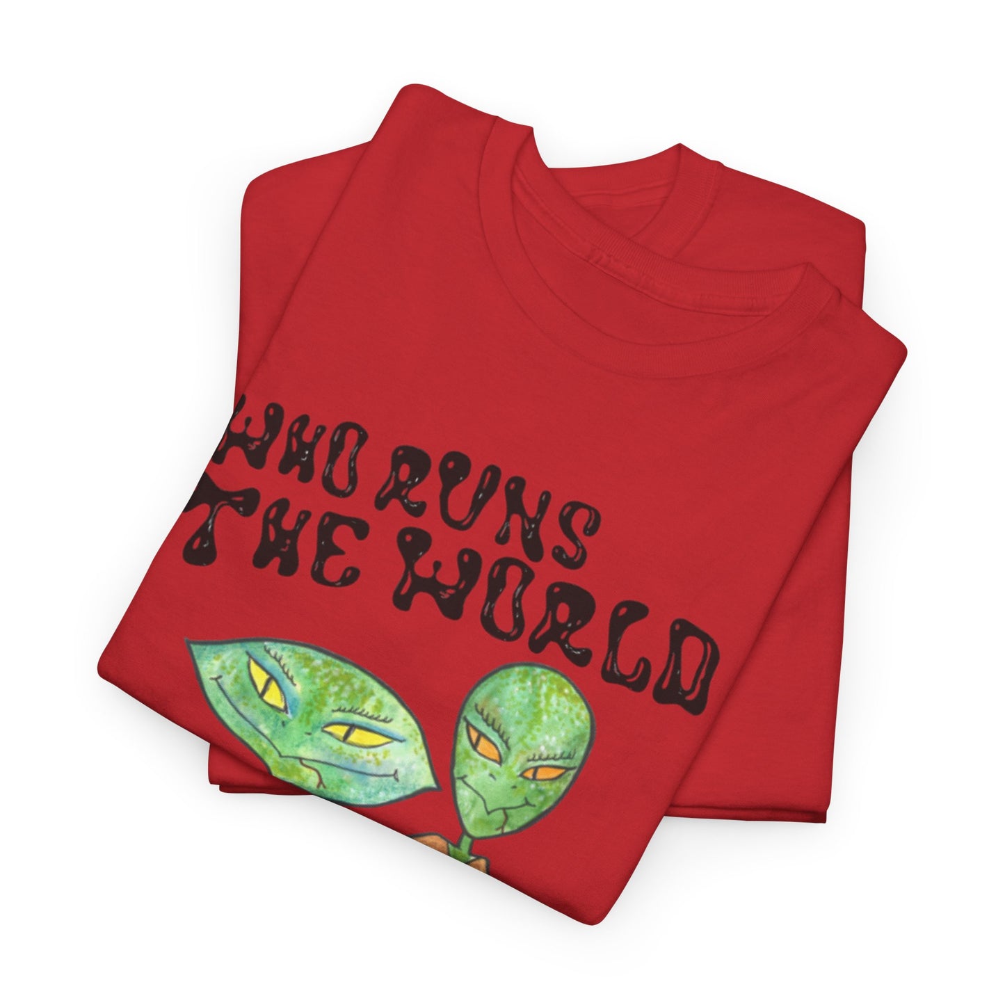 Who Runs the World Reptilians Unisex Cotton Tee USA