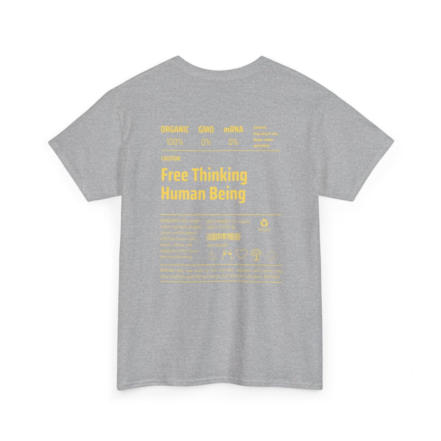 Free Thinking Human Being Club Unisex Cotton Tee USA