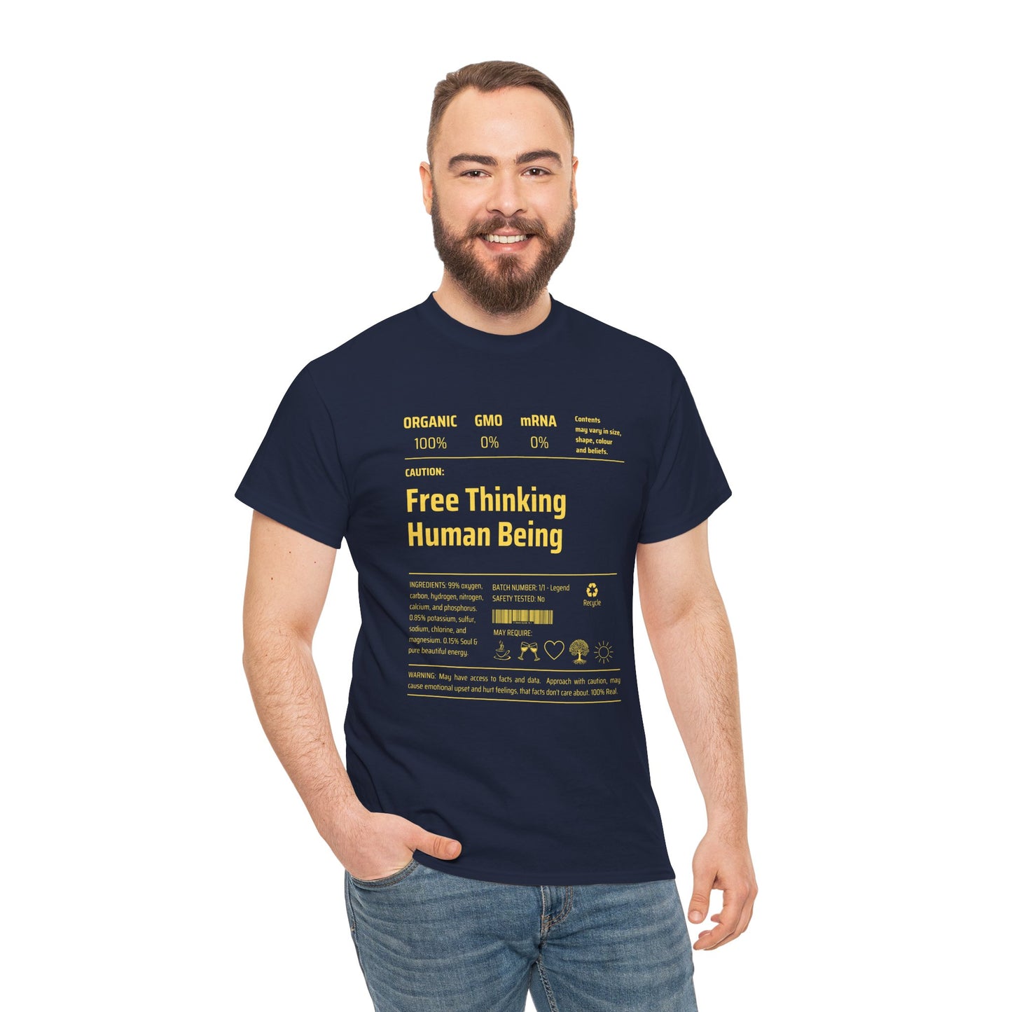 Free Thinking Human Being Unisex Cotton Tee USA