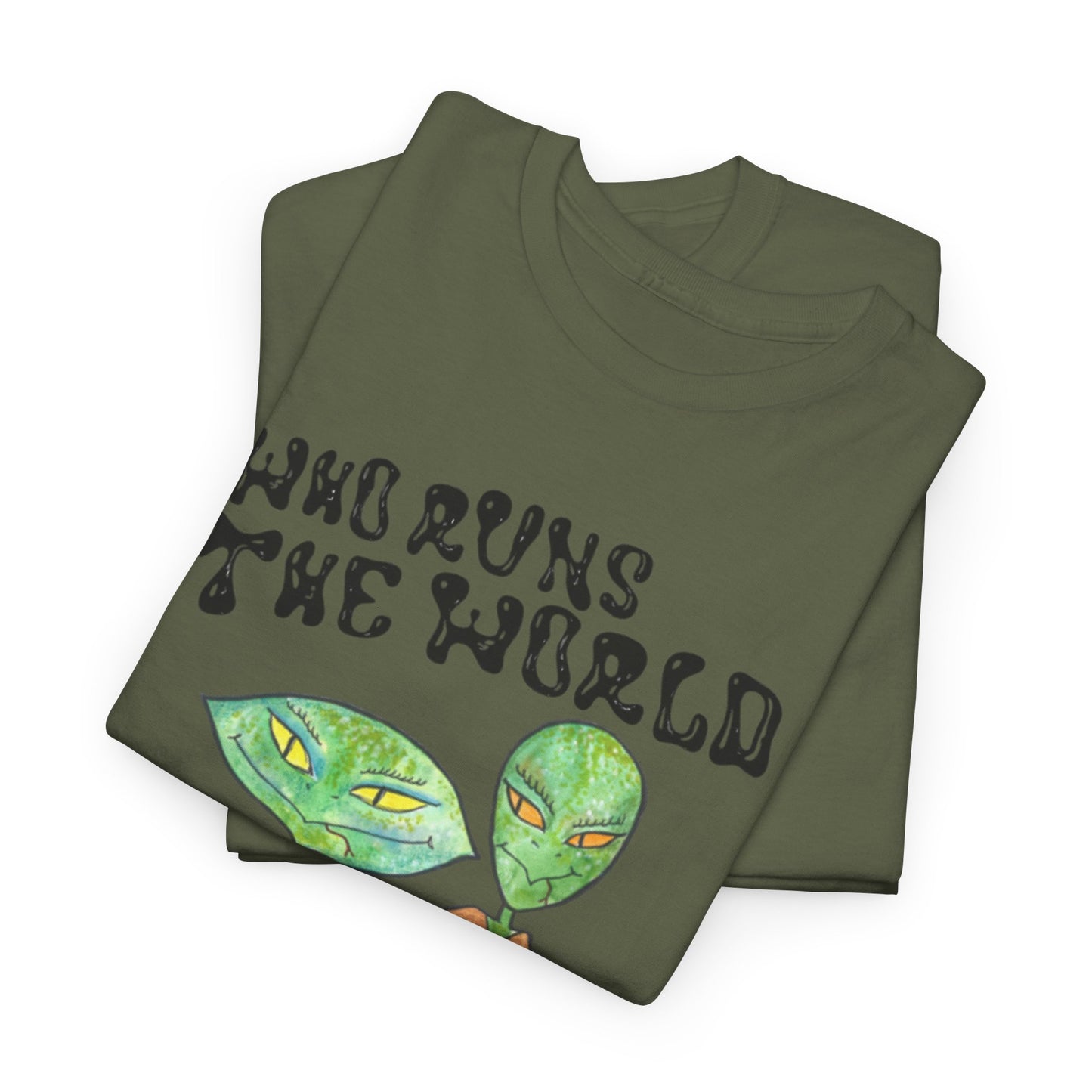 Who Runs the World Reptilians Unisex Cotton Tee USA