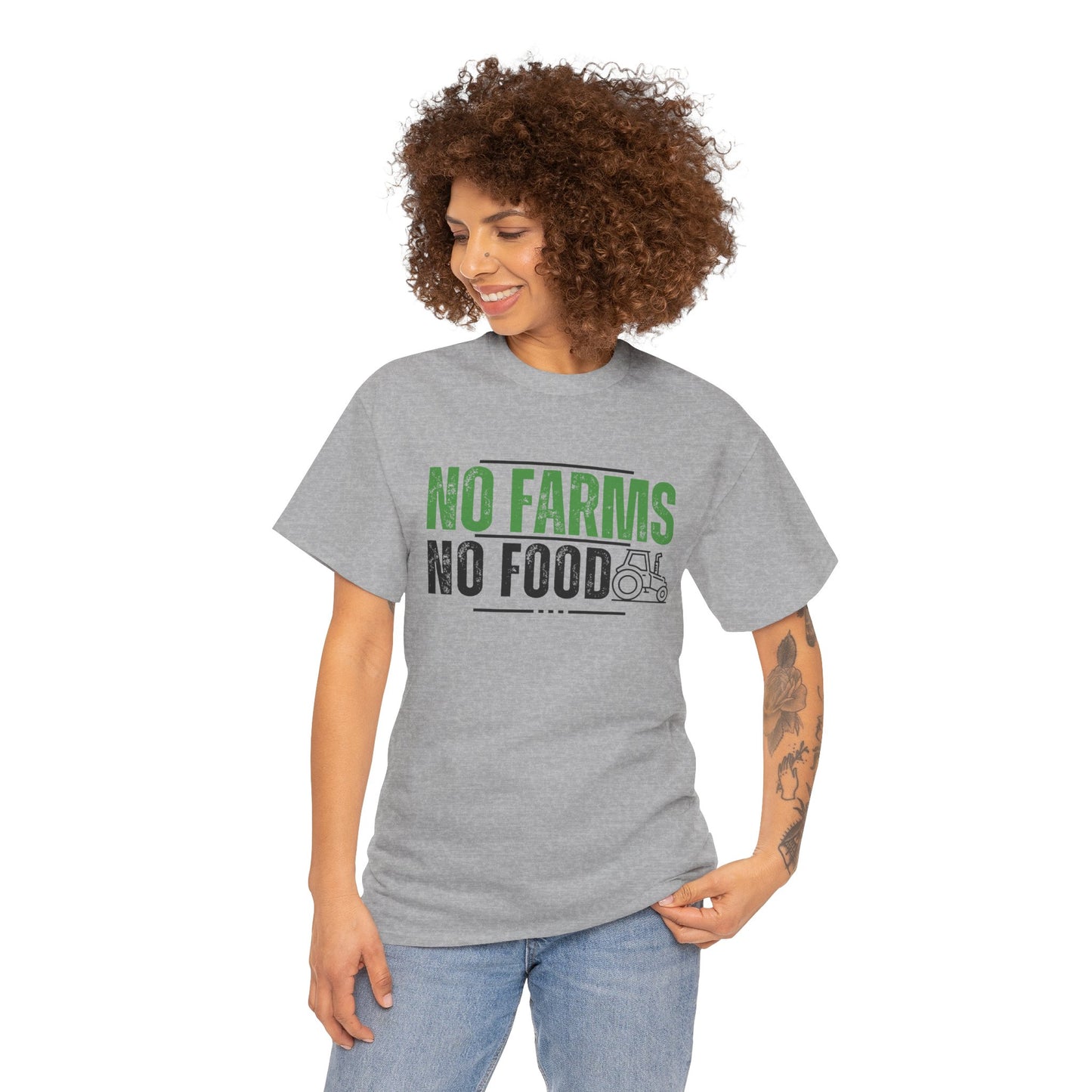 No Farms No Food Unisex Heavy Cotton Tee USA