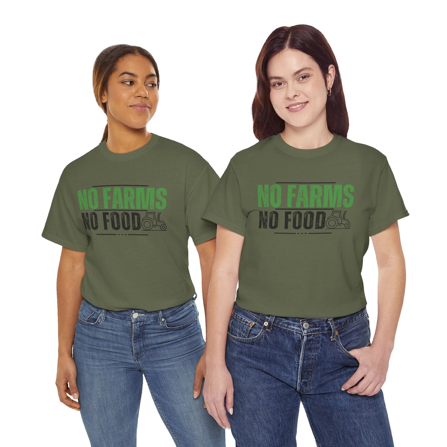 No Farms No Food Unisex Heavy Cotton Tee USA