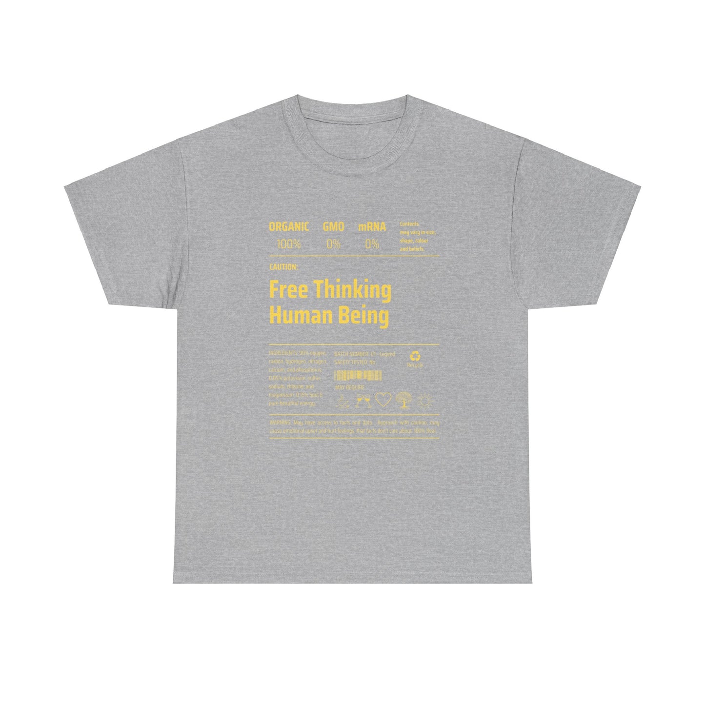 Free Thinking Human Being Unisex Cotton Tee USA