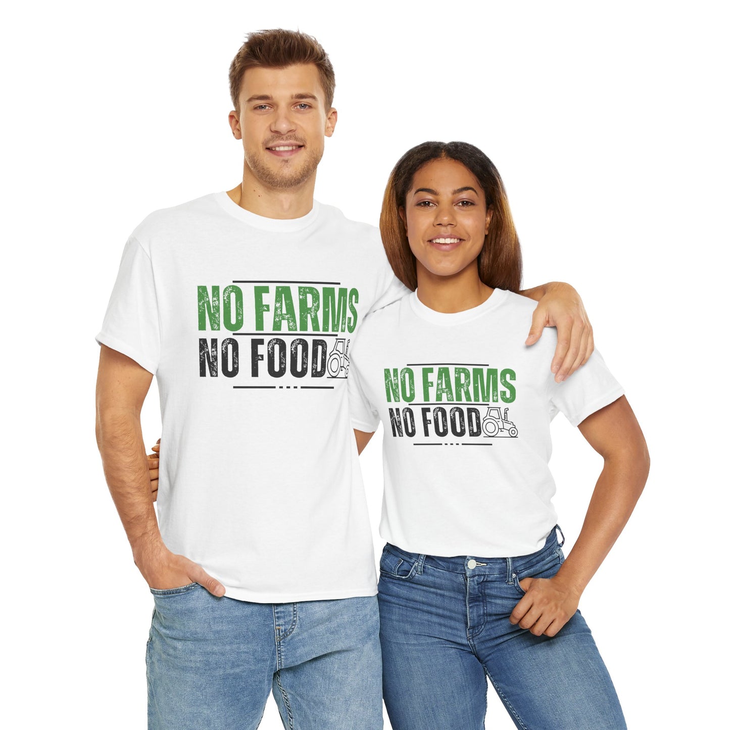 No Farms No Food Unisex Heavy Cotton Tee USA