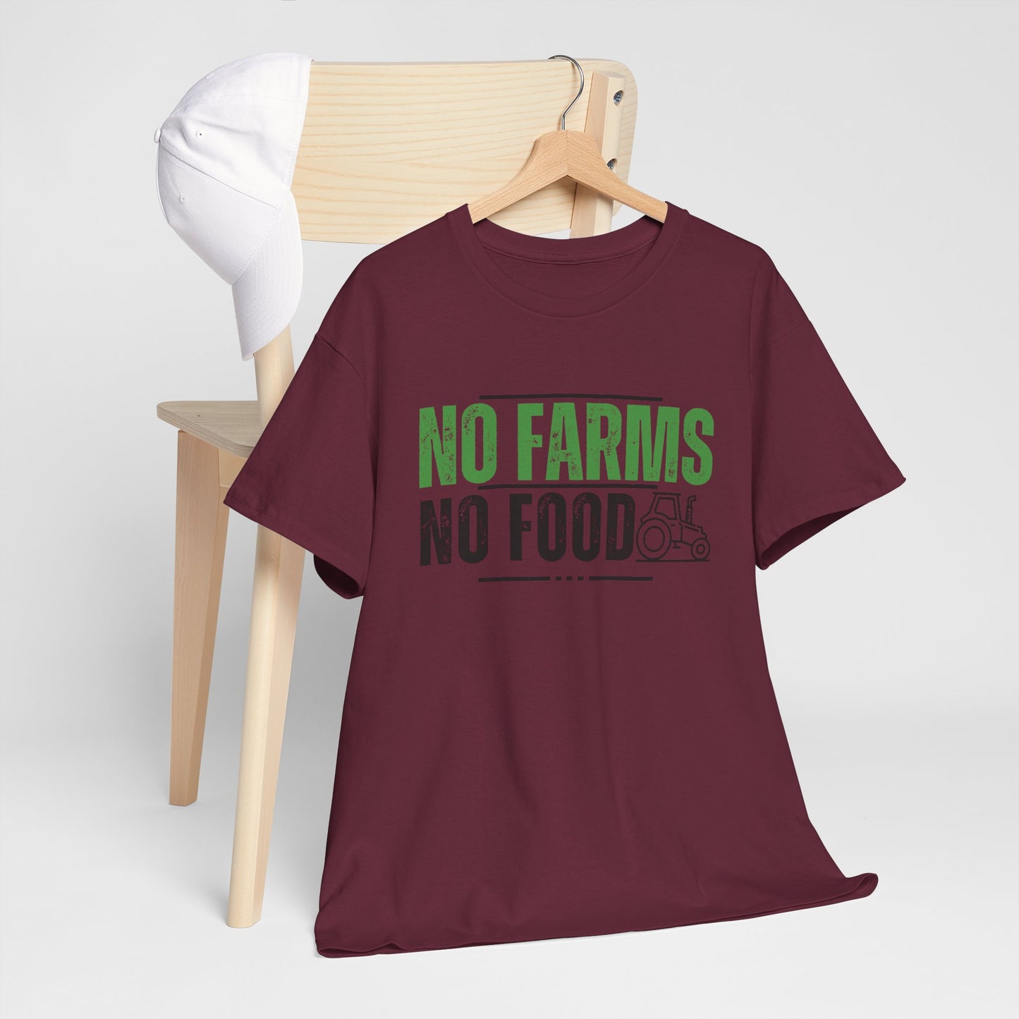 No Farms No Food Unisex Heavy Cotton Tee USA