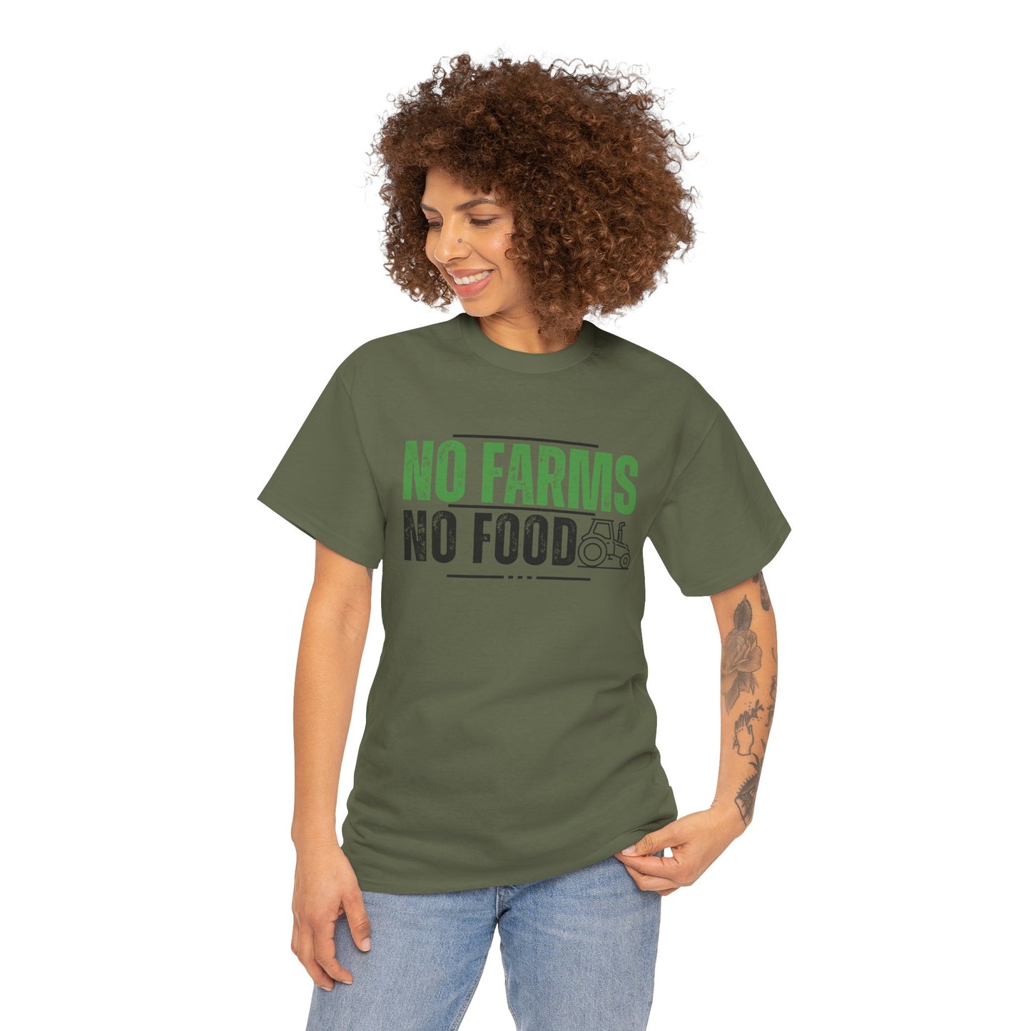 No Farms No Food Unisex Heavy Cotton Tee USA