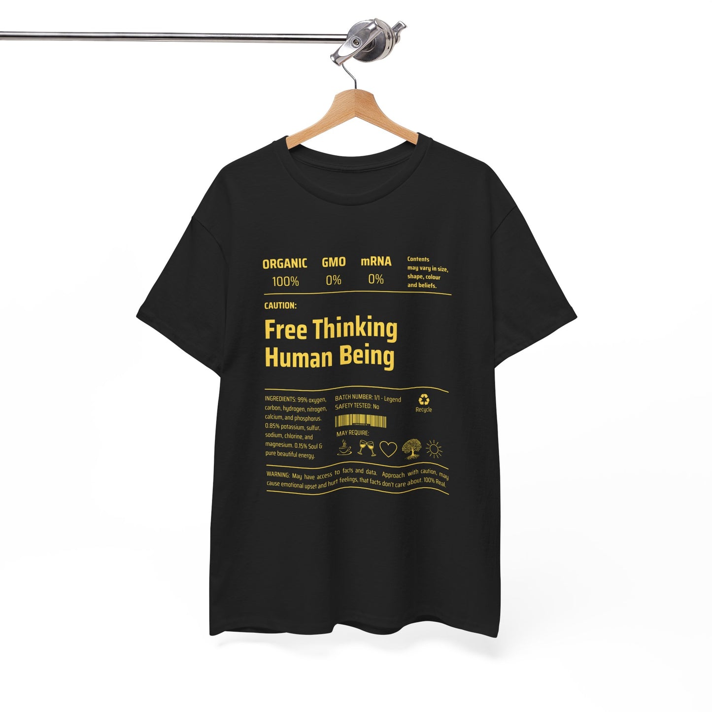 Free Thinking Human Being Unisex Cotton Tee USA