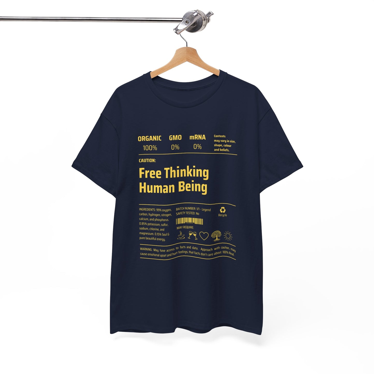 Free Thinking Human Being Unisex Cotton Tee USA