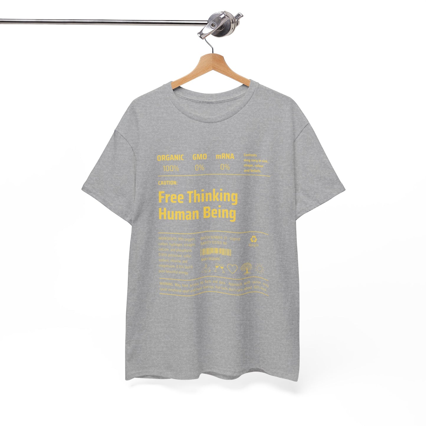 Free Thinking Human Being Unisex Cotton Tee USA