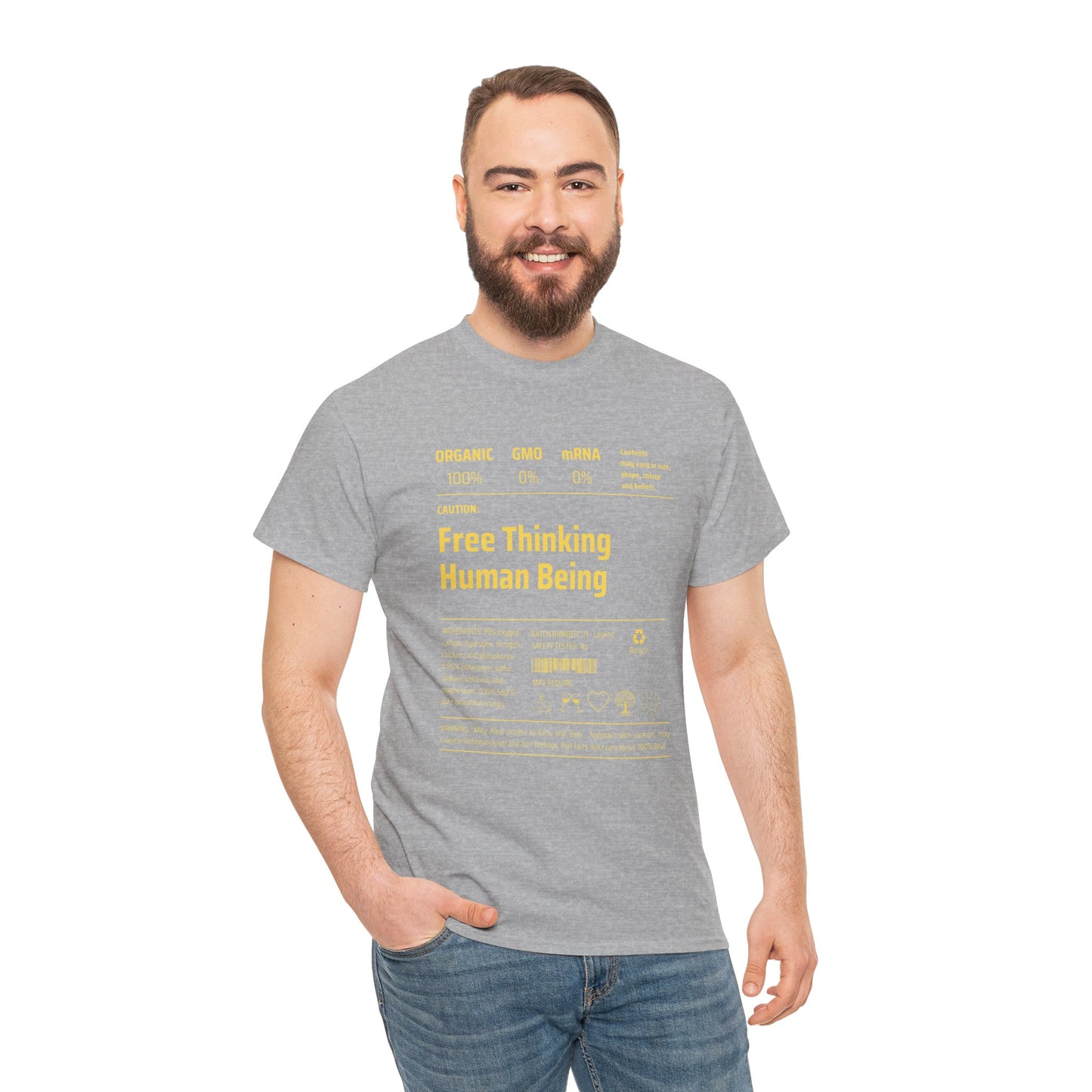 Free Thinking Human Being Unisex Cotton Tee USA