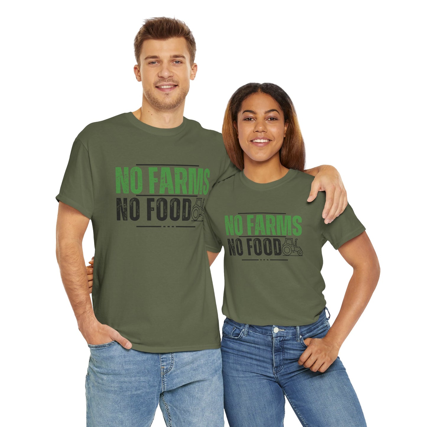 No Farms No Food Unisex Heavy Cotton Tee USA