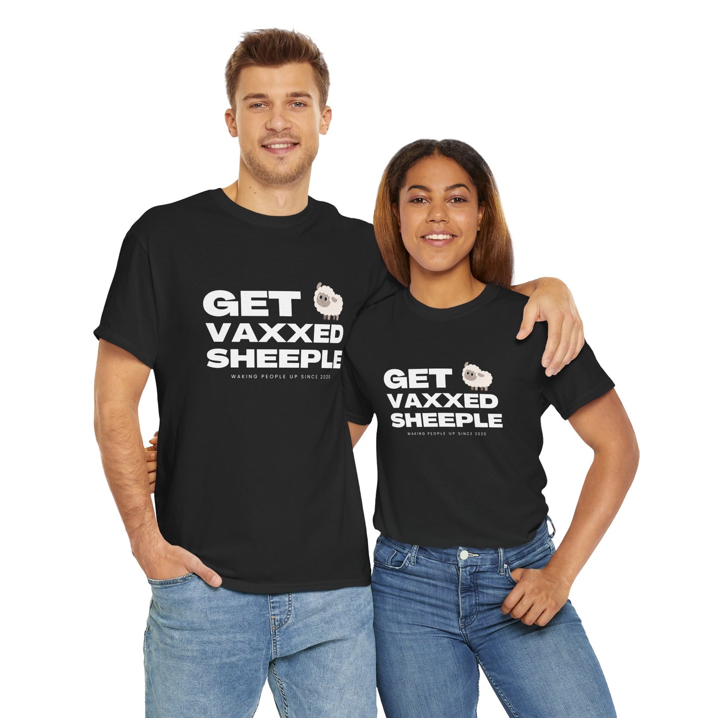 Get Vaxxed Sheeple Unisex Cotton Tee USA